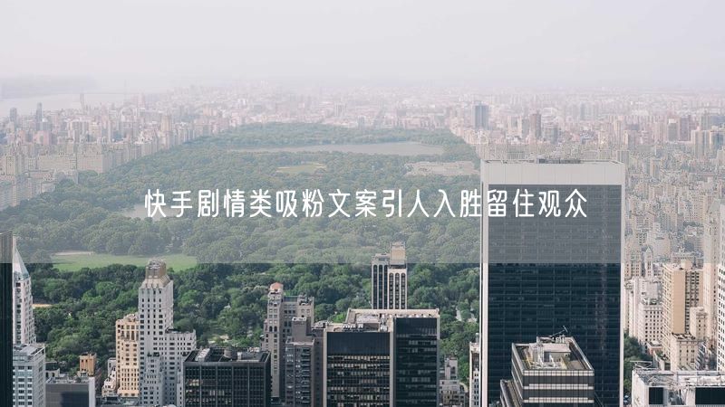 快手剧情类吸粉文案引人入胜留住观众