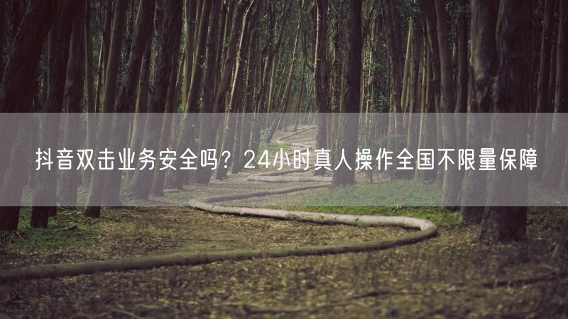 抖音双击业务安全吗？24小时真人操作全国不限量保障